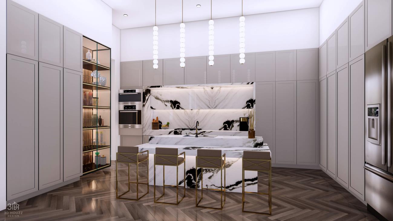 Custom kitchen interior, 4002 Colquitt — River Oaks, Houston TX