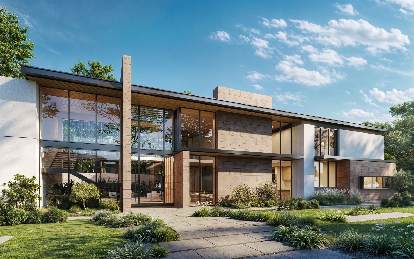 Custom home exterior in Memorial, Houston TX